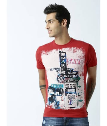 Huetrap Pack of 1 Cotton Regular Fit Men's T-Shirt ( Red )