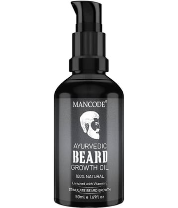 Mancode Ayurvedic Beard & Hair Growth Oil , Natural hair oil for Thicker & Longer Beard, 50 ml (Pack of 1)