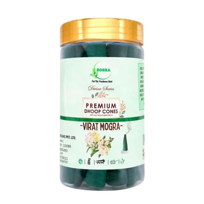 Sogra Exclusive Premium Virat Mogra Dhoop Cones 150 Gms (Pack Of 1)