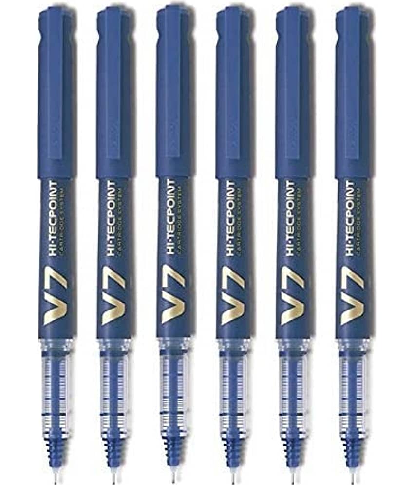 Pilot Hi-Tecpoint V7 Cartridge Pen Blue Pack of 6