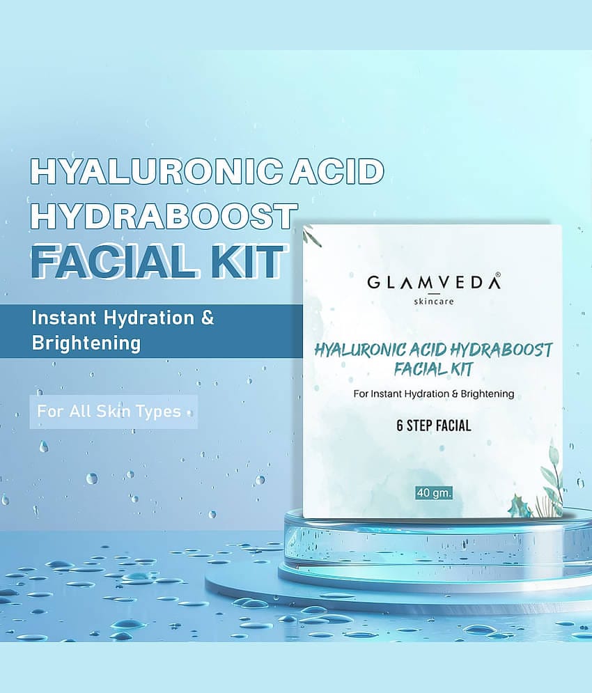 Glamveda Hyaluronic Acid 1 Time Use Facial Kit For All Skin Type Aloe Vera 1 ( Pack of 1 )