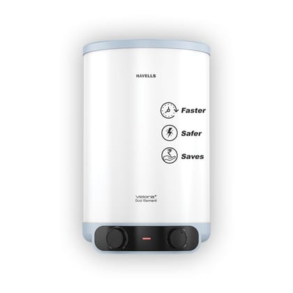 Havells All New Velora+ 25L 5 Star 3-in-1 Convertible Storage Water Heater(Geyser)|Dual Element|33% Faster Heating|safe to use|7 Year Tank & 5 Year element Warranty|Free Installation & Flexi pipes Havells All New Velora+ 25L 5 Star 3-in-1 Convertible Sto