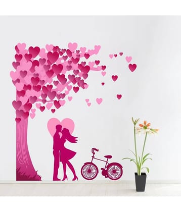 Decor Villa Couple Nature Sticker ( 63 x 58 cms )