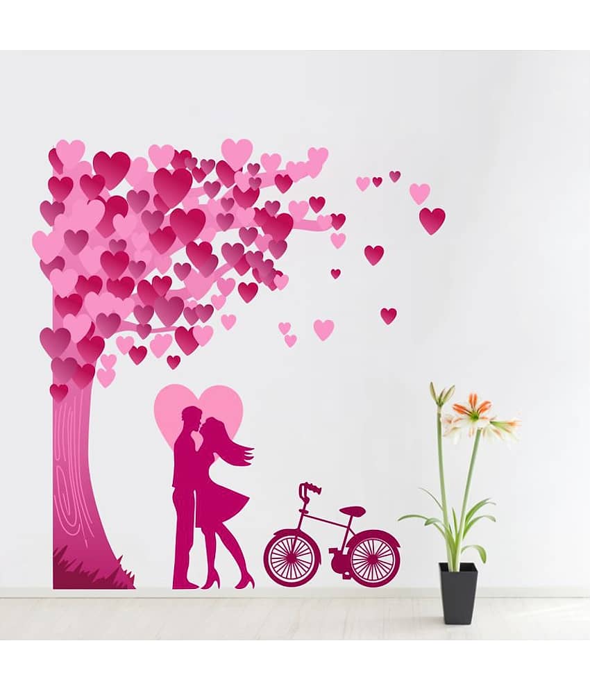 Decor Villa Couple Nature Sticker ( 63 x 58 cms )