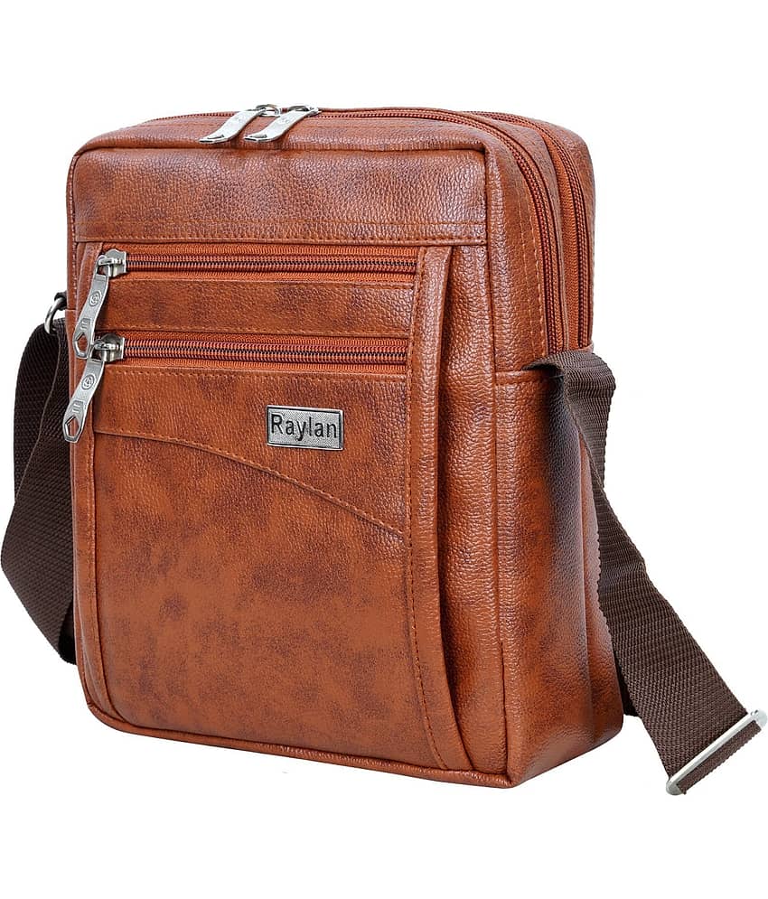 Raylan Brown Solid Messenger Bag