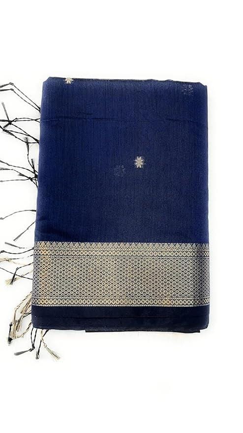 Silk Cotton soft zari butta handloom Saree