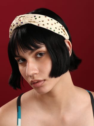 Trendy Textures: Accentuating Your Hair With A Fabric Hairband-Hair Accessory / White / Hair Bands