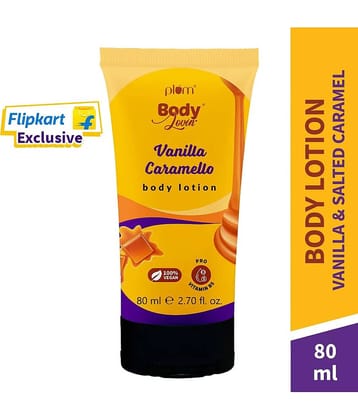 Plum BodyLovin' Vanilla Caramello Body Lotion with Cocoa Butter + Deep Moisturization (80 ml)