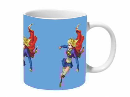 Multicolor Super Girl Ceramic Mug
