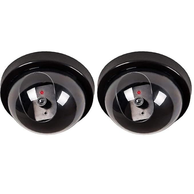 SMARTCAM Dummy CCTV Dome Camera with Blinking Red LED Light for Home/Shop/Office/Lift Security Camera Fake Camera No Audio/No Video (1)