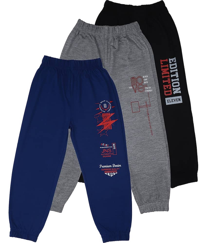 Cremlin Clothing - Multi Cotton Blend Boys Trackpant ( Pack of 3 )