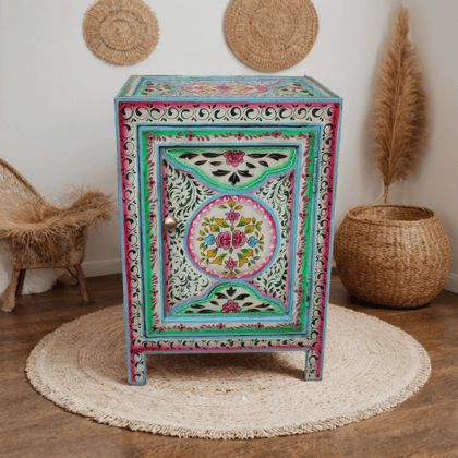 Wood Painted Bedside Cabinet