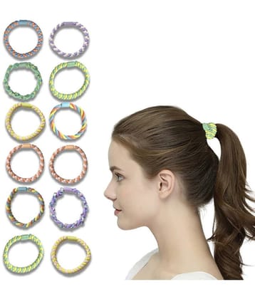 LYKAA Multi Girls Scrunchie ( Pack of 12 ) - Multi