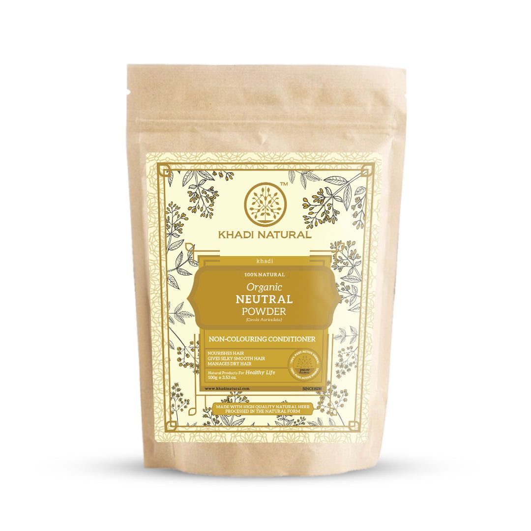 Khadi Natural Organic Neutral Powder For Hair Care - 100% Natural - 100gm