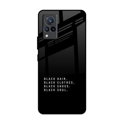 Black Soul Glass Case for Vivo V21