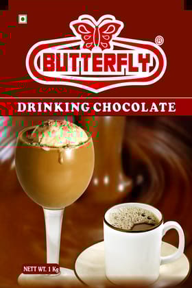 Butterfly Drinking Chocolate 1kg (Weight - 1kg) by Butterfly Dessert Mixes and Bakery Needs.