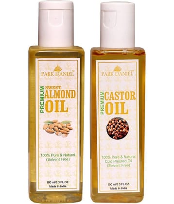 Park Daniel Premium Organic Almond & Castor Oil 100 ml Pack of 2