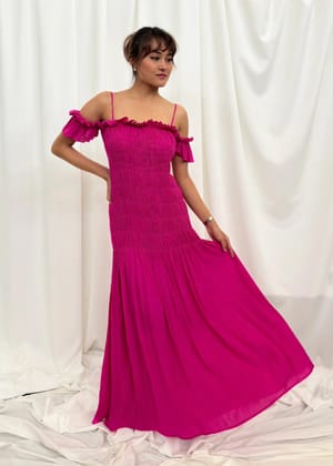 Aria Maxi Dress (pink)-Pink / XS