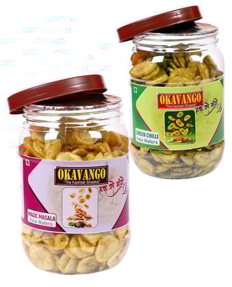 Banana Chips Magic Masala and Green Chilli Flavour 300 gms X Pack of 2