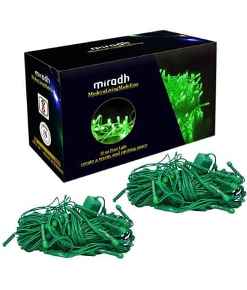 MIRADH - Green 10Mtr String Light (Pack of 2)