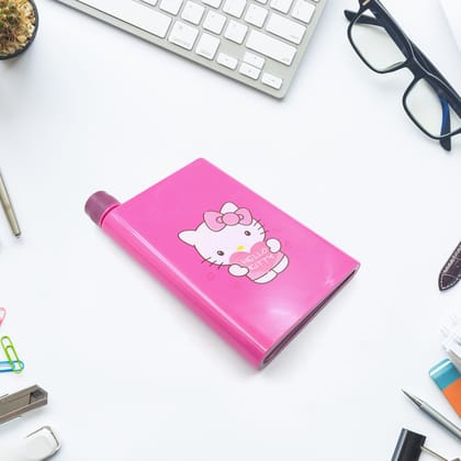 Portable A5-sized Notebook-Shaped Kitchen Storage Water Bottle with Cartoon Character Design (Hello Kitty) - Ideal for School, Outdoors, Sports, Return Gifts, or Birthday Gifts (1 Piece, 420ML)