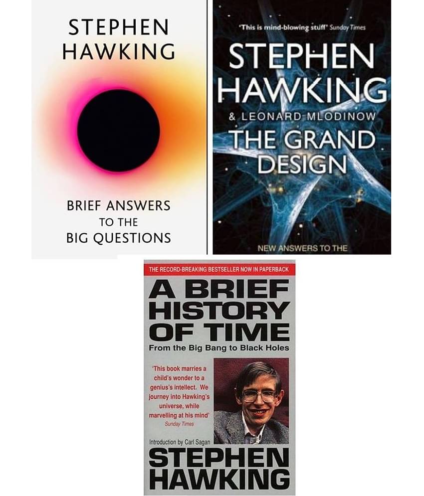 SET OF 3 BOOKS ( Grand Design+Brief Answers to the Big Questions+A Brief History Of Time ) (Stephen Hawking) English paperback