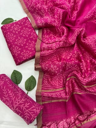 Maheshwari Silk Suit Set