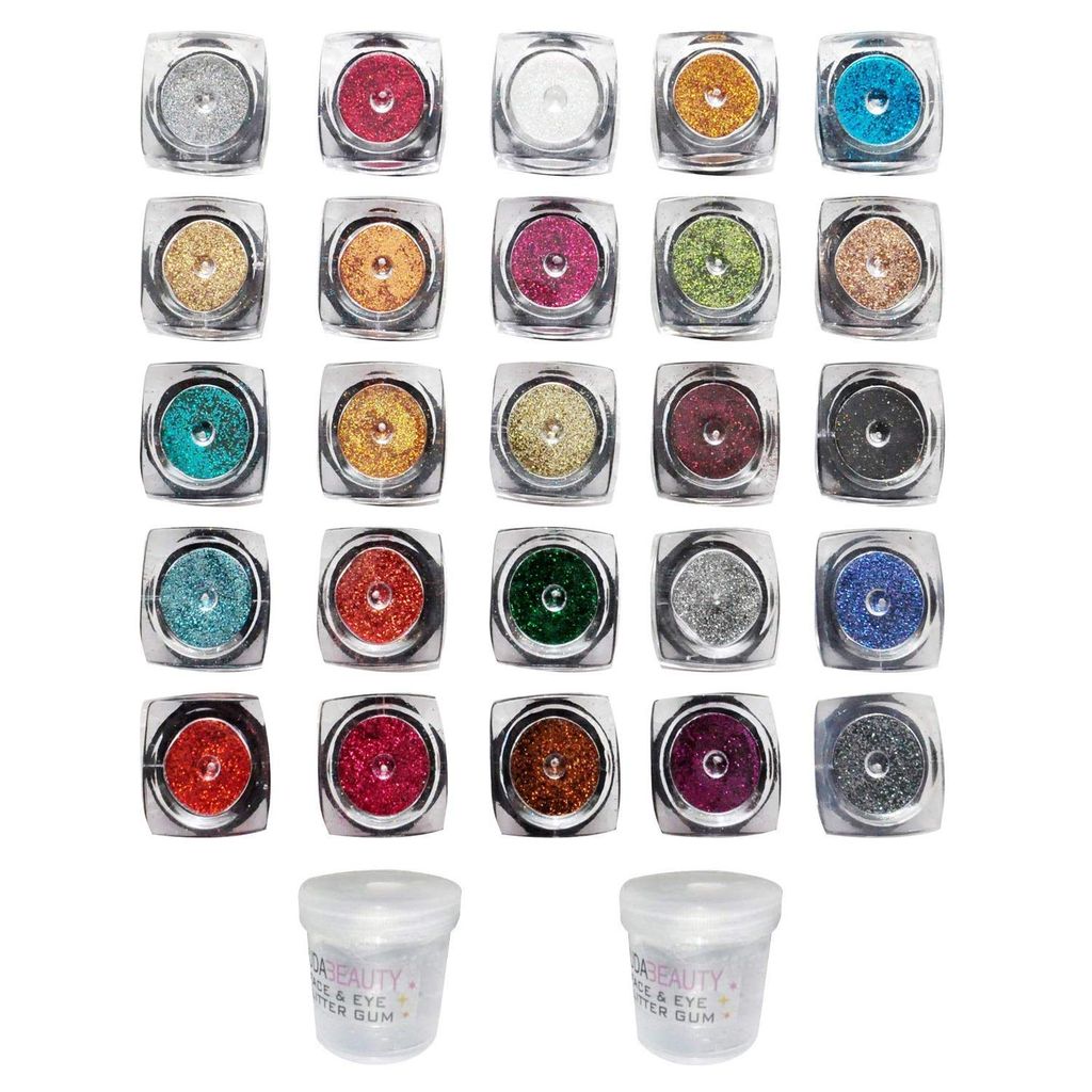 Elecsera Multicolor Beautiful Eyeshadow Glitter Powder with Eye Glue/Gum 200 g (Multicolor) - Makeup - Sets and Kits | Buy online on ZillyBuy