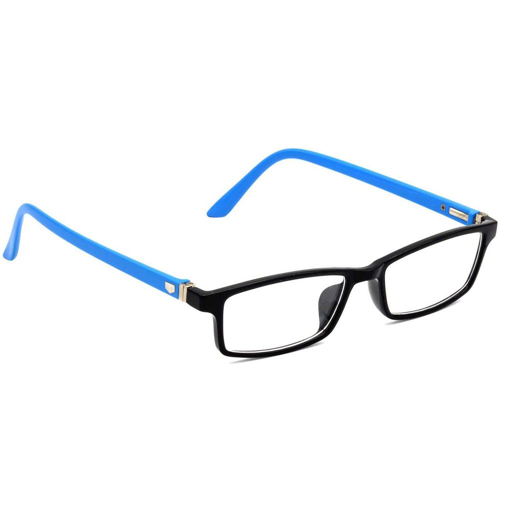 Hrinkar Plastic Full Rim Rectangle eyeglasses Men & Women - HFRM-BK-LBU-12