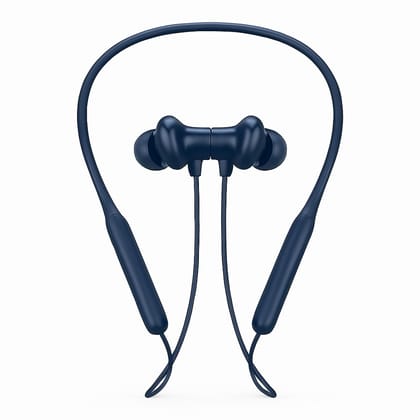 SPN Wireless Neckband Earphones | Bluetooth 5.3 | Deep Bass | Magnetic Earbuds | Long Battery Life | Sweat-Resistant | Black & Dark Blue
