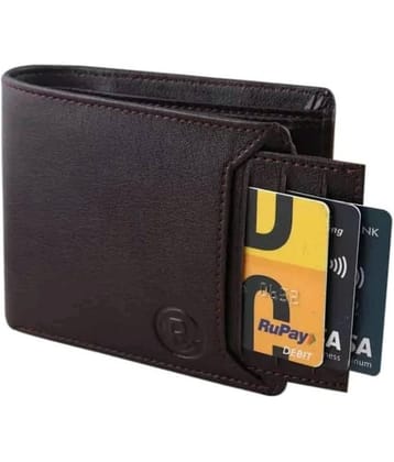 Classic World PU Solid Men's RFID Wallet With 9 Slots For Card ( Brown , Pack of 1 )