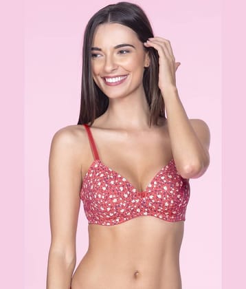 Amante Polyamide Lightly Padded Women's Everyday Bra ( Pink )