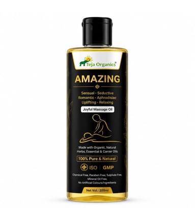 Amazing Joyful Massage Oil 100ml | Stimulates circulation | Unwind | Refreshing | Ease Tension | Feel pampered and sexy | Rekindles the love passion | Spark in relationship | Can do wonders for Physical & Mental Well being