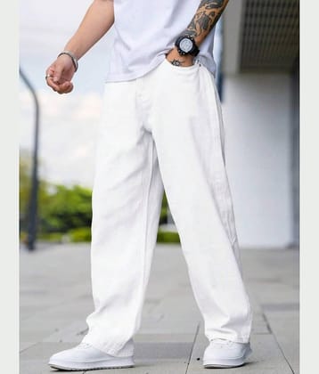 WOOMNY Flared Men's Jeans - White ( Pack of 1 )