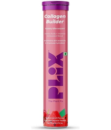 Plix Collagen Builder Effervescent For Improved Skin Elasticity & AntiAgeing(15 Tablets)