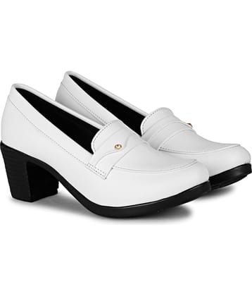 Saheb White Women's Pumps Heels