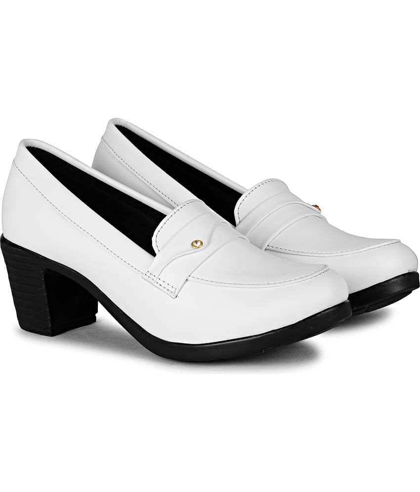 Saheb White Women's Pumps Heels