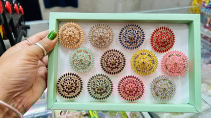 Silver Oxidised colour ring combo of 12 pcs