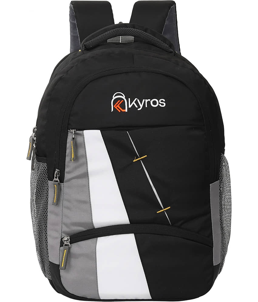 Kyros Black Polyester Backpack ( 35 Ltrs )
