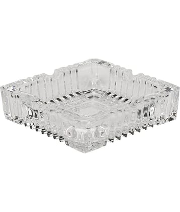 Stain, Spot & Smell Free Designer Glass Ash Tray, square