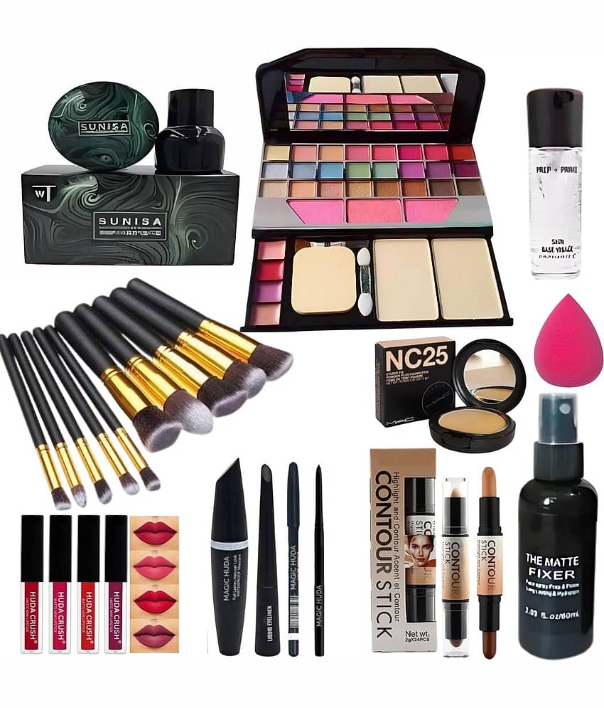 Lenon Makeup Kit ( 6155, Foundation, Brush, Lipstick, Complete Combo )