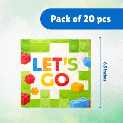 LEGO Theme Paper Napkins -Pack of 20