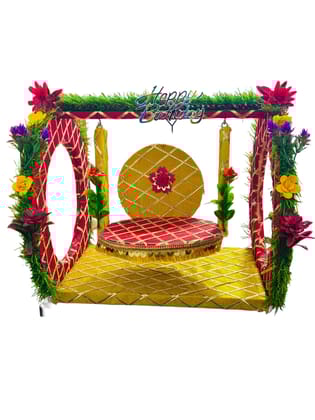 Heavy Wooden Jhula  For Laddu Gopal Ji-0-3no.