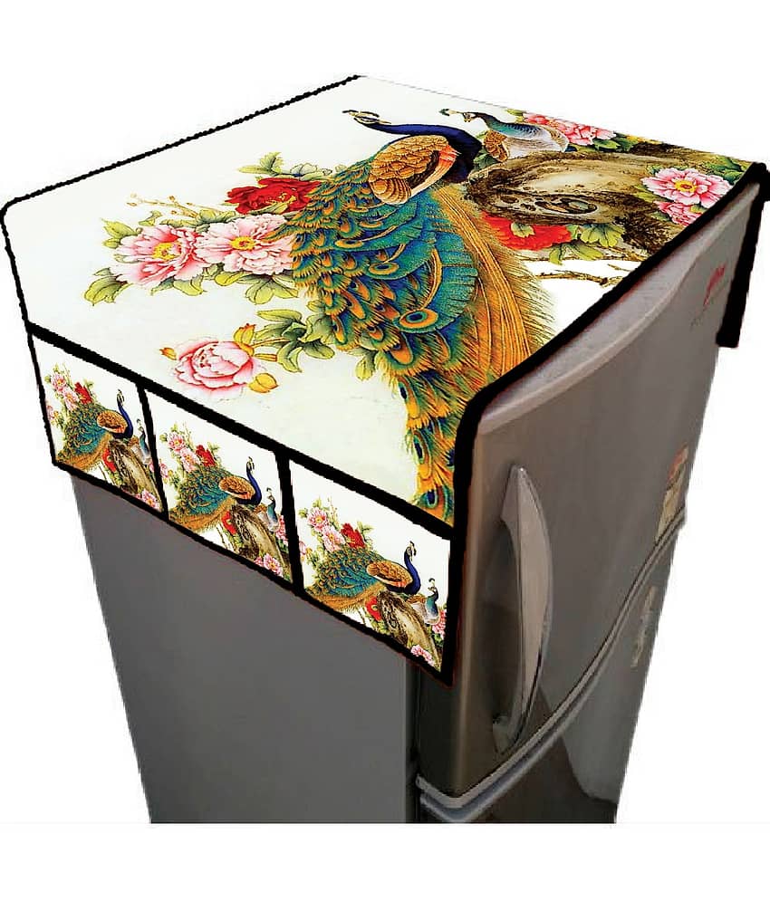 Aazeem Single Jute Multicolor Fridge Top Cover