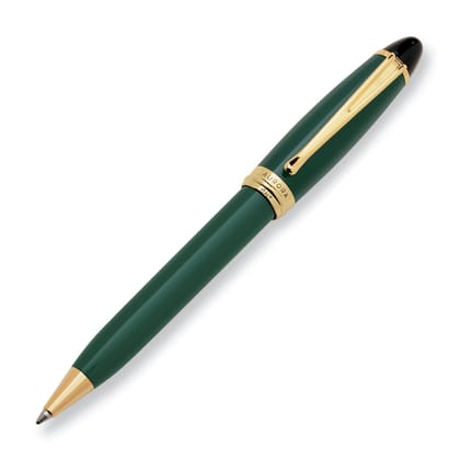 Aurora Ipsilon Resin Green with Gold Trims Ballpoint Pen