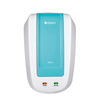 Venus Tefra 5 - Litre Instant Water Heater (white) | 100% Copper Element | 3000 Watts | Geyser for Bathroom and Kitchen | 5 Year Inner tank warranty | Fast Heating | Compact & Durable | Auto Shut-Off Venus Tefra 5 - Litre Instant Water Heater (white) | 1
