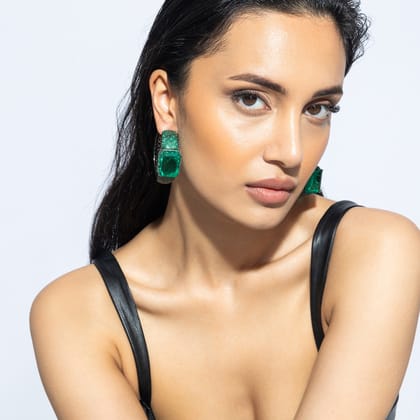 Isbah - Green Statement Hoops-Green