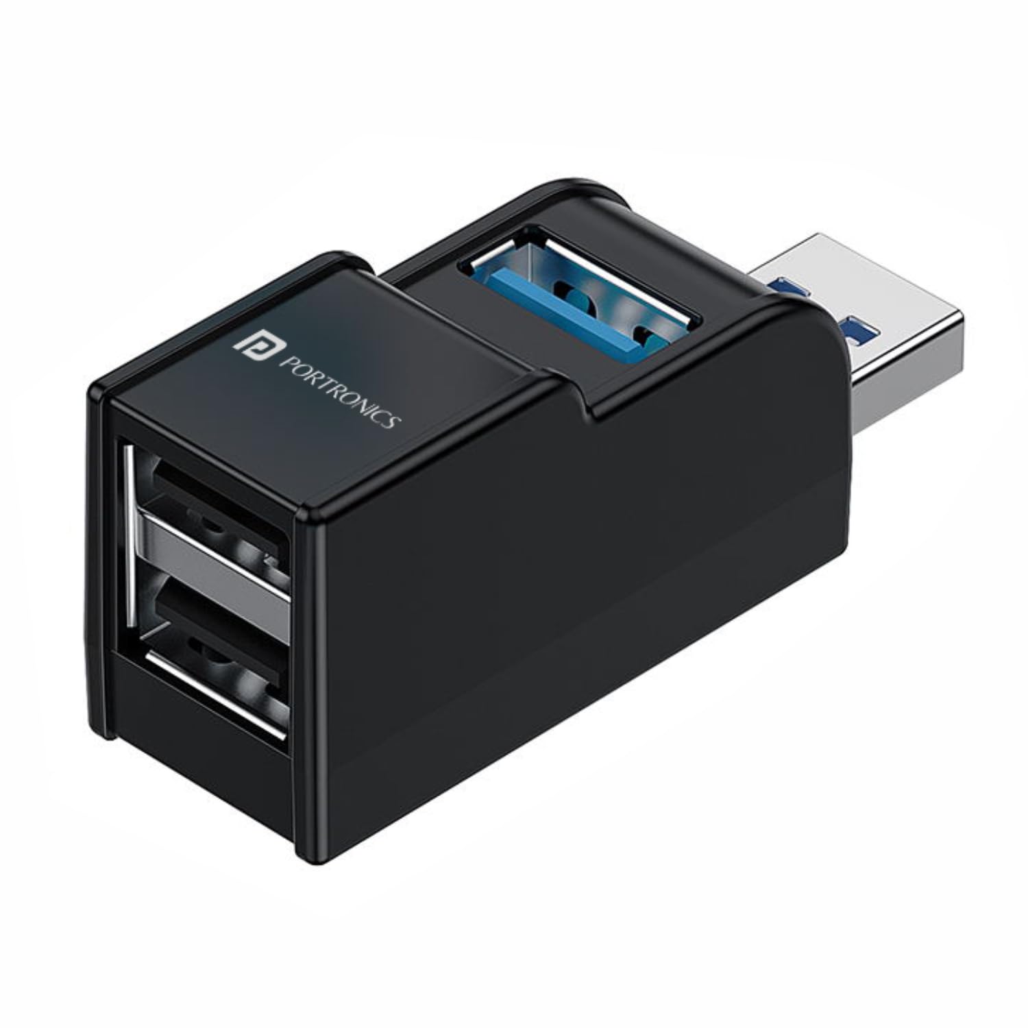 Portronics Mport 3A USB Hub (3-in-1) (Black)