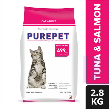 Purepet Adult Cat Food Tuna and Salmon, 2.8 kg Purepet Adult Cat Food Tuna and Salmon, 2.8 kg