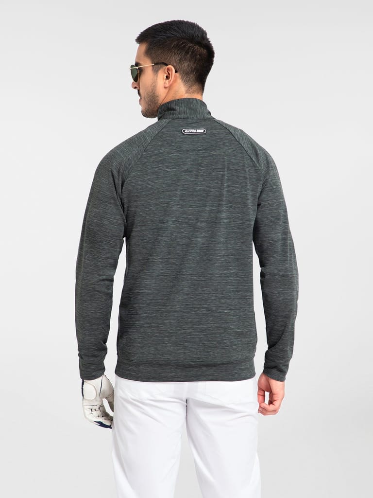 AH Quarterzip Dark Grey Mélange